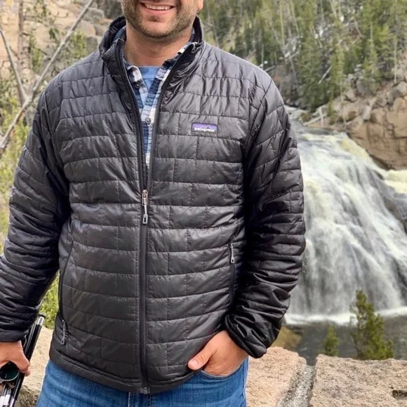 Patagonia Nano Puff Jacket Medium Black Regular Fit Windproof Water  Resistant M